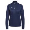 Adidas Entrada 22 Women's Training 1/4 Zip Top - Team Navy Blue