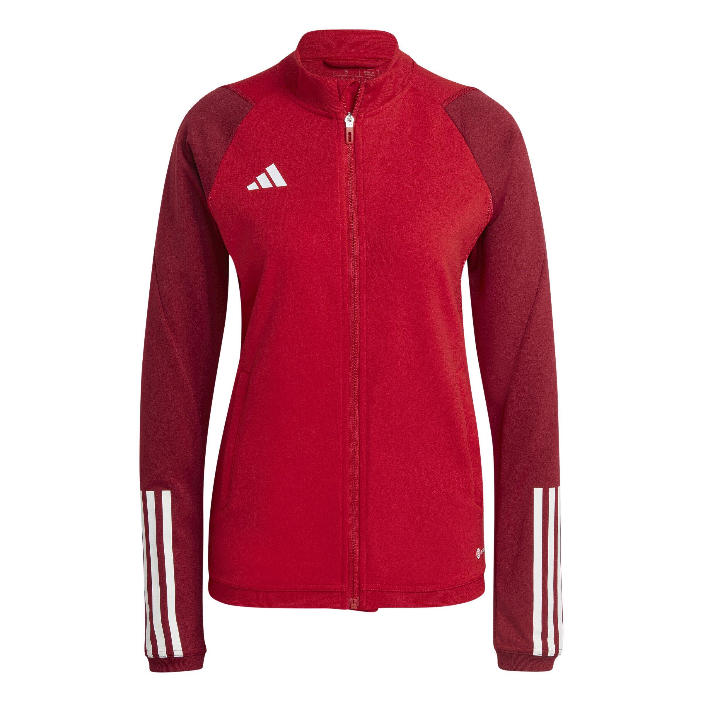 Adidas slim 2025 jacket red