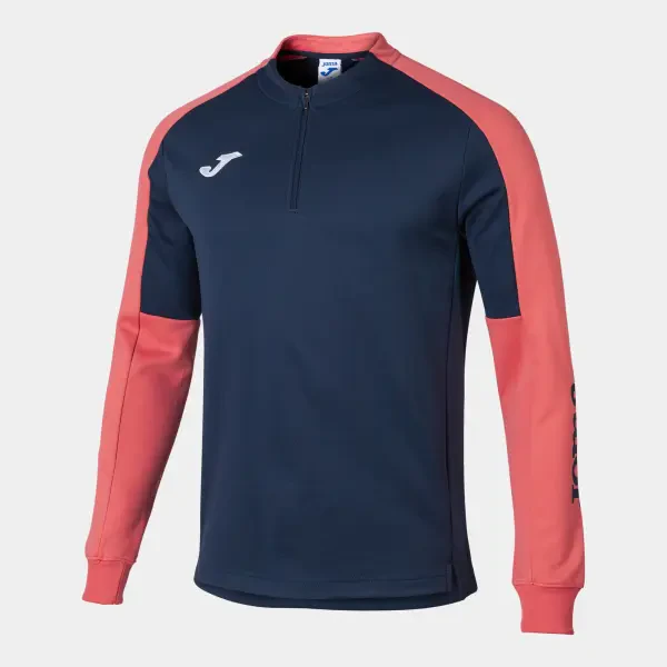 Joma Eco Championship 1/4 Zip Sweatshirt - Navy / Fluor Orange