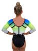 Milano Antheia 3/4 Sleeve Leotard - Green / Blue