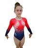 Milano Calypso L/S Leotard - Red / Navy