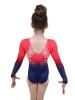 Milano Calypso L/S Leotard - Red / Navy