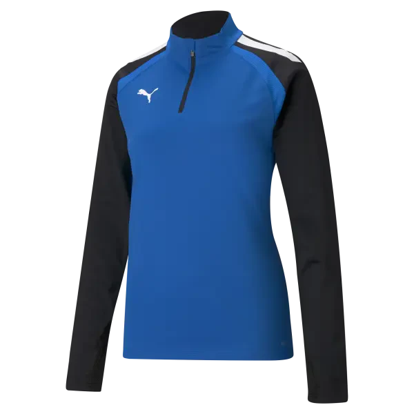 Puma teamLIGA Women's 1/4 Zip Training Top - Electric Blue Lemonade/Puma Black