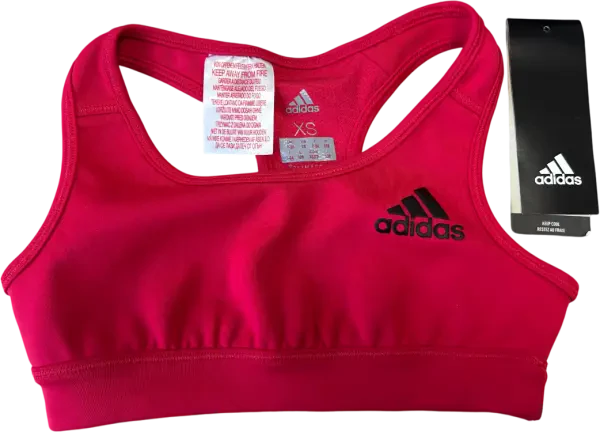 Adidas Girls Sports Bra - Pink- Age 7-8Y (End of Line)